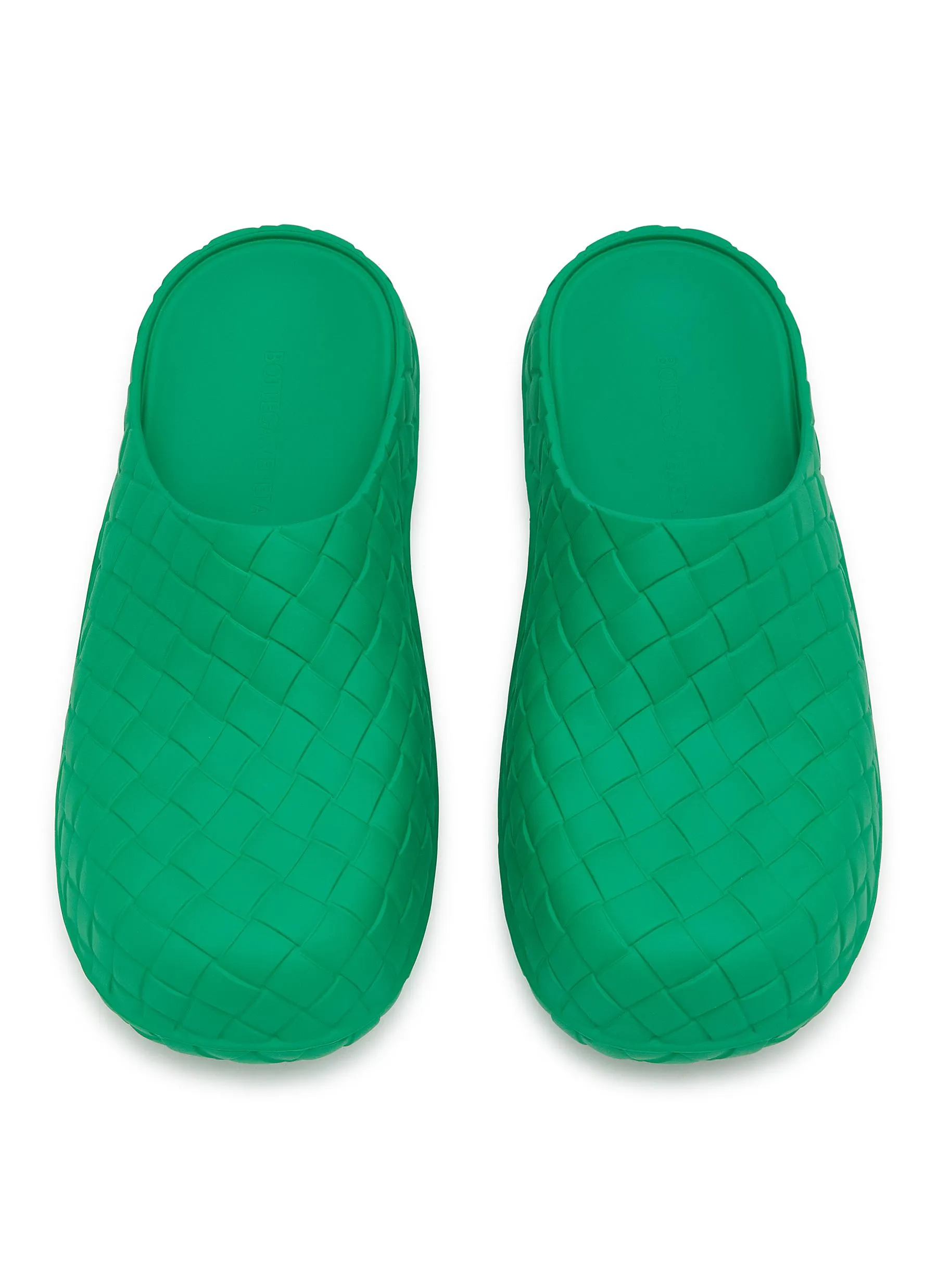 -----------BOTTEGA VENETA ---- ------------ ----Beebee Woven Motif Gel Rubber Mules --