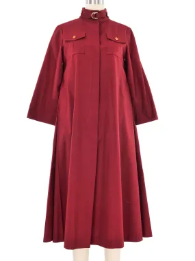 1970s Maroon Utility Tent Dress