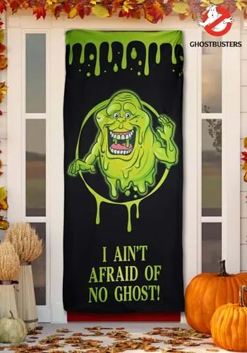 6.4FT Ghostbusters "I Ain't Afraid of No Ghosts" Door Curtain Decoration | Ghostbusters Decorations