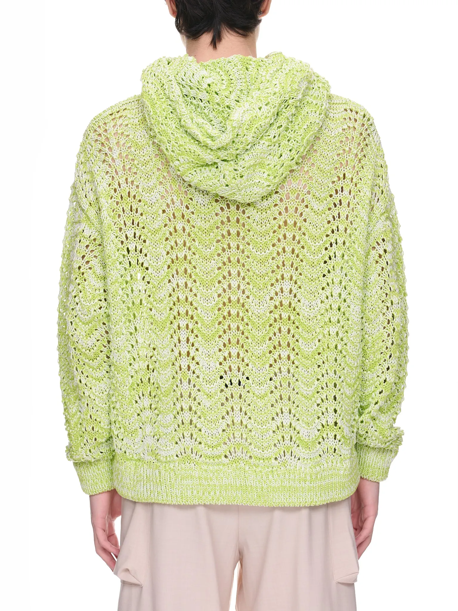 Acid Knit Hoodie (KN009-ACID-GREEN-IVORY)