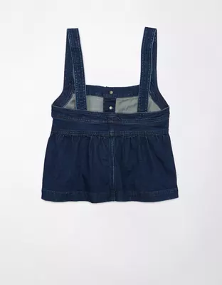 AE AE Sleeveless Denim Babydoll Top