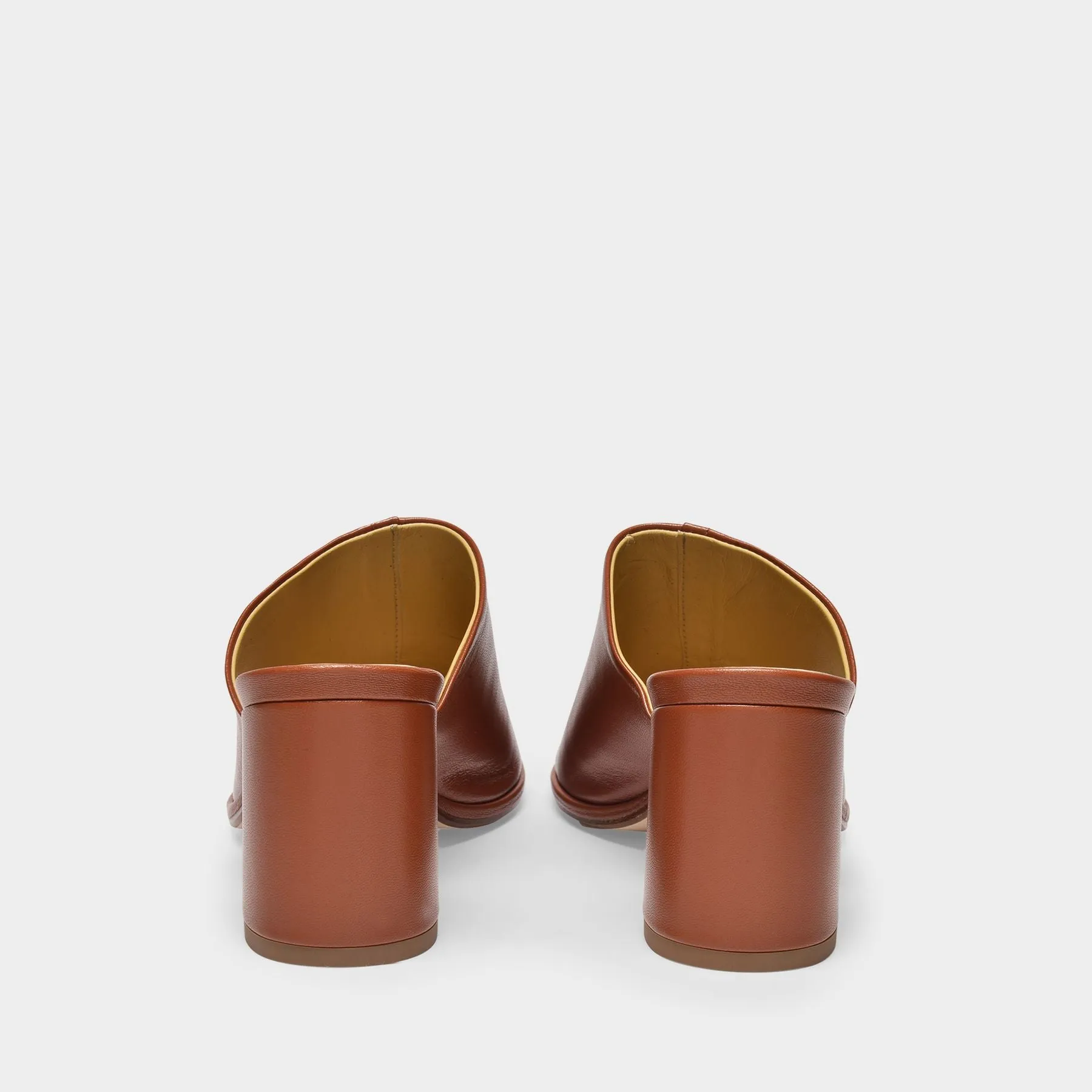 Aeyde  Amanda Mules in Brown Leather