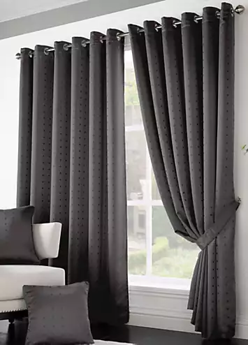 Alan Symonds Madison Lined Pair of Eyelet Curtains | Kaleidoscope