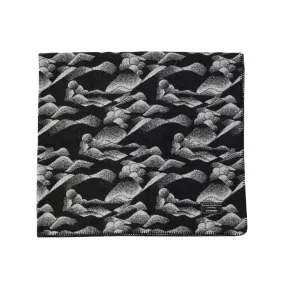 and wander   Mountain Camo Wool Blanket Large Black