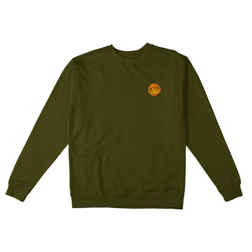 Anti Hero Skateboards Sweatshirt Grimple Embroidered Crew Army/Orange