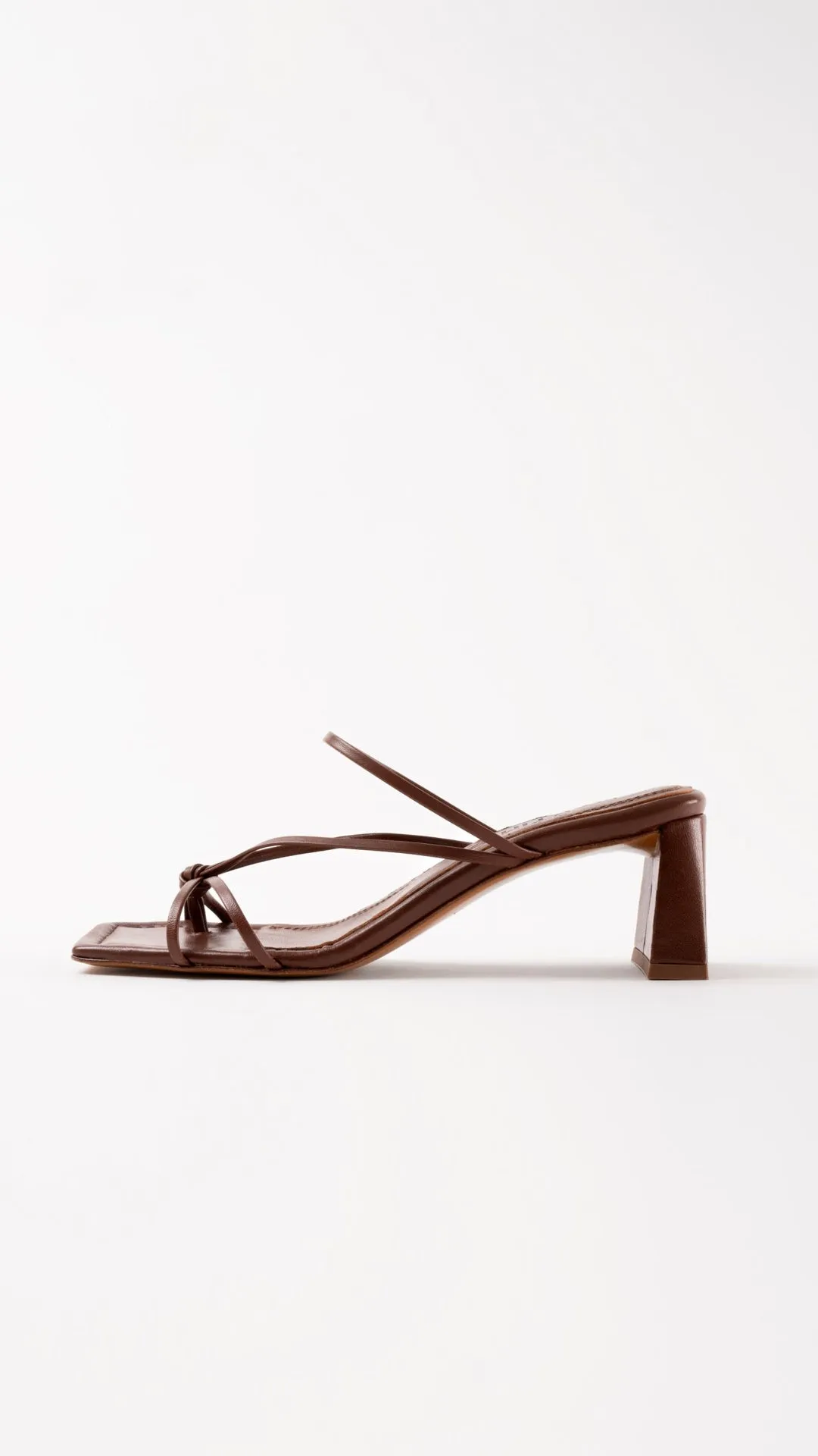 ARANDINA - Chocolate Leather Strappy Sandals