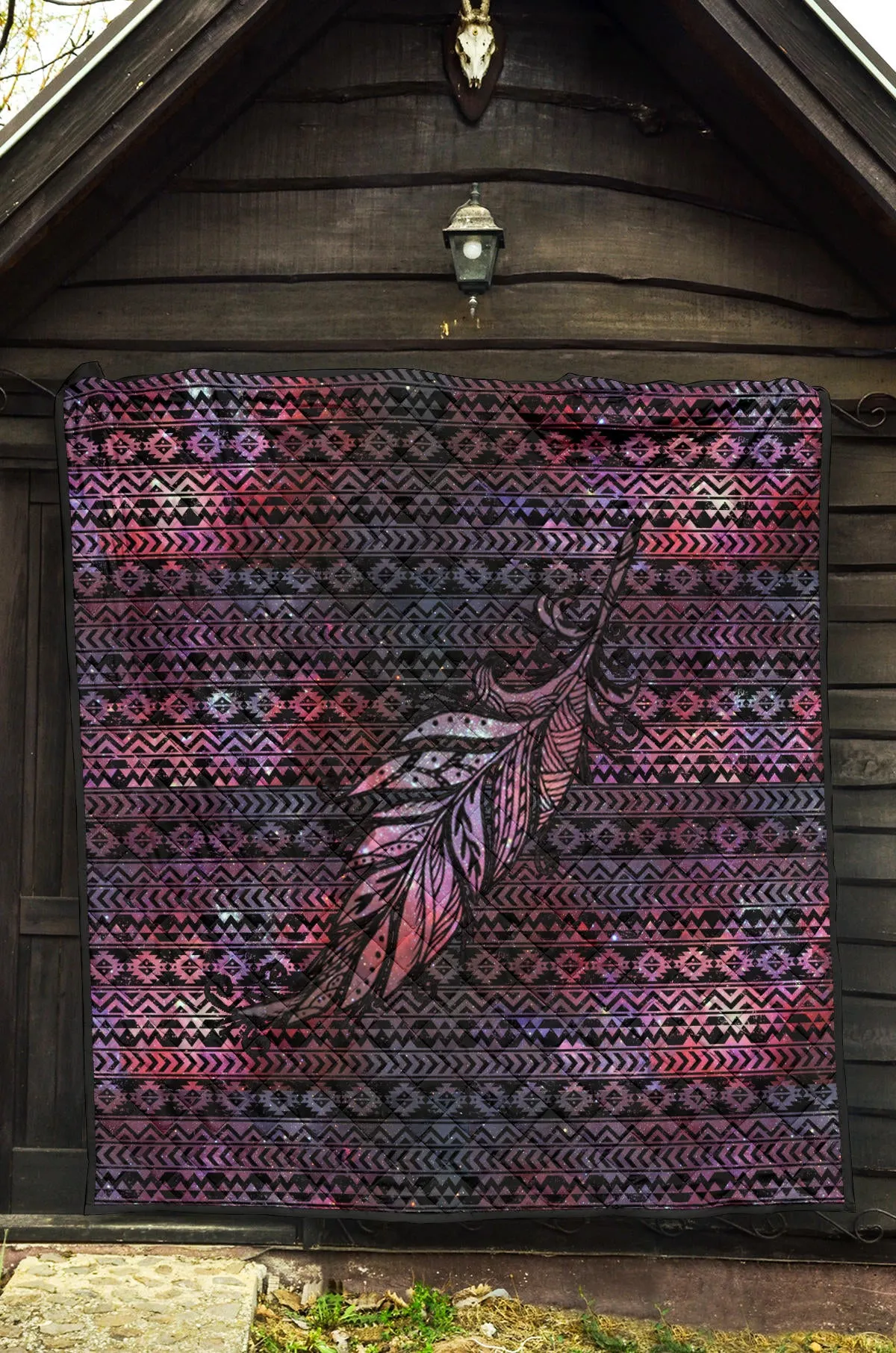 Aztec Boho Feather Premium Quilt