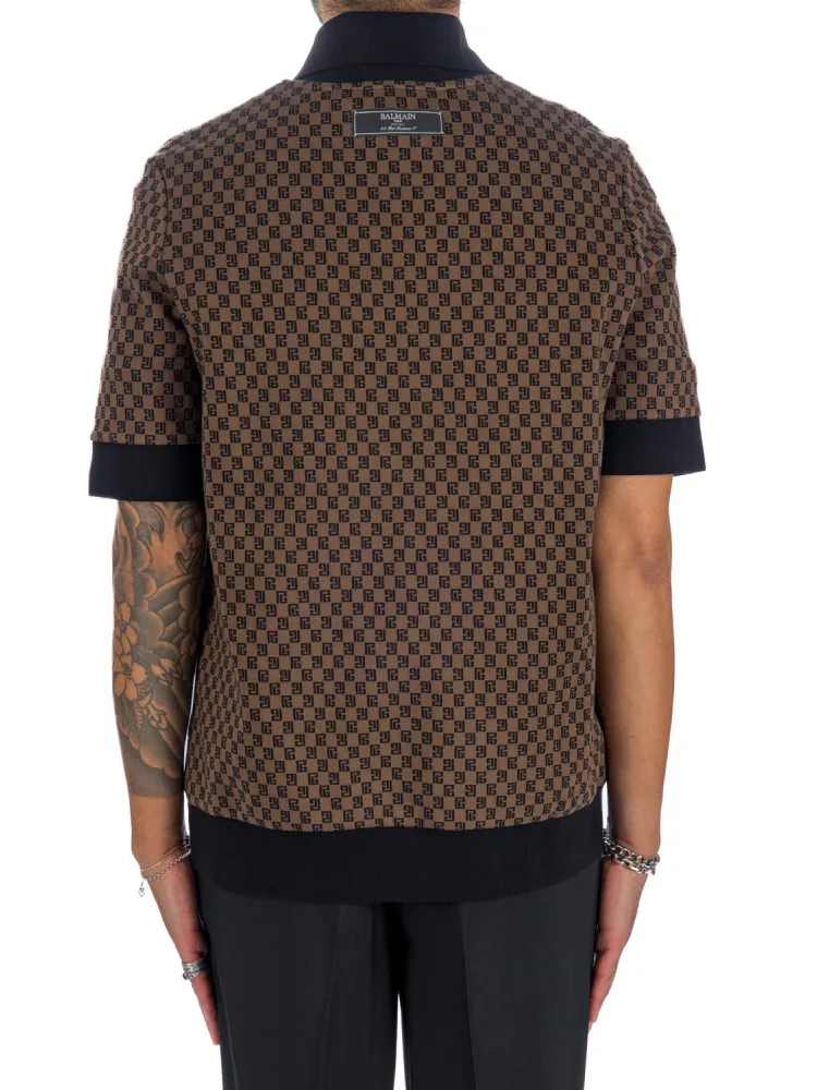 Balmain Monogram Jersey Polo | Credomen