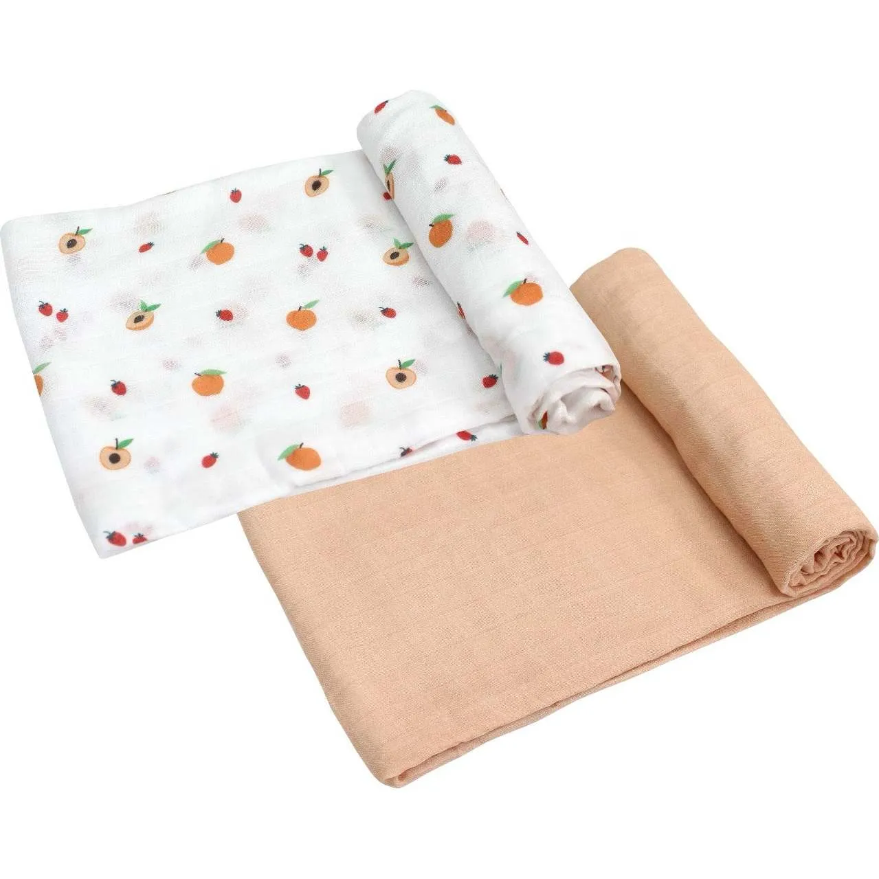 Bamboo Little Swaddle Blanket Set, Peach