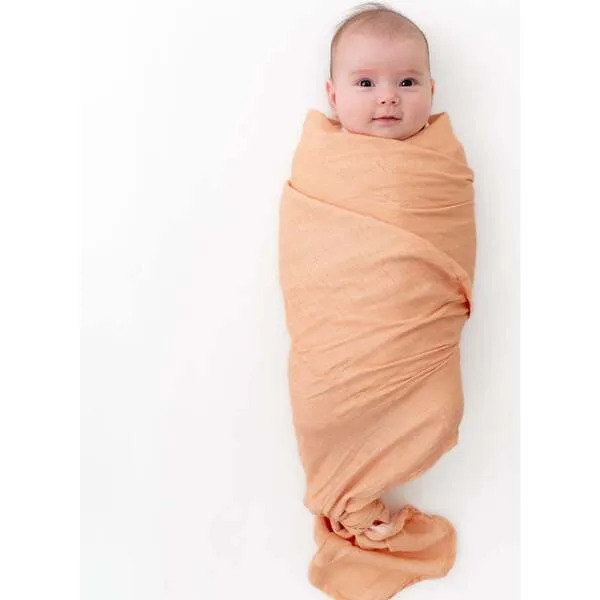 Bamboo Little Swaddle Blanket Set, Peach