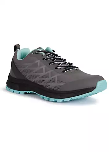 Beatrix Grey & Aqua Active Trainers by Trespass | Look Again