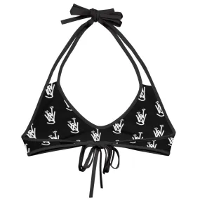 BLACK Reversible Bikini Top