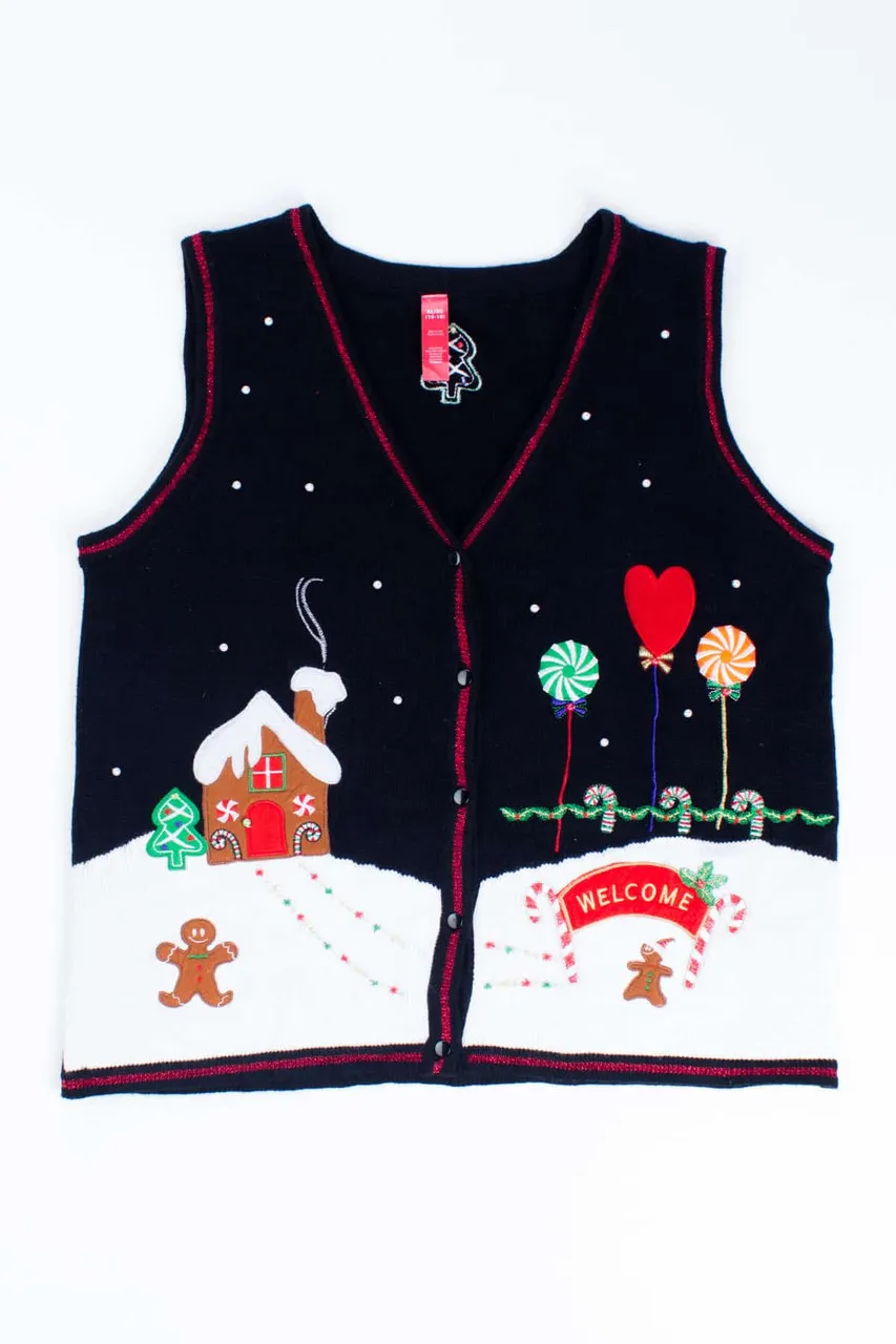 Black Ugly Christmas Vest 54773