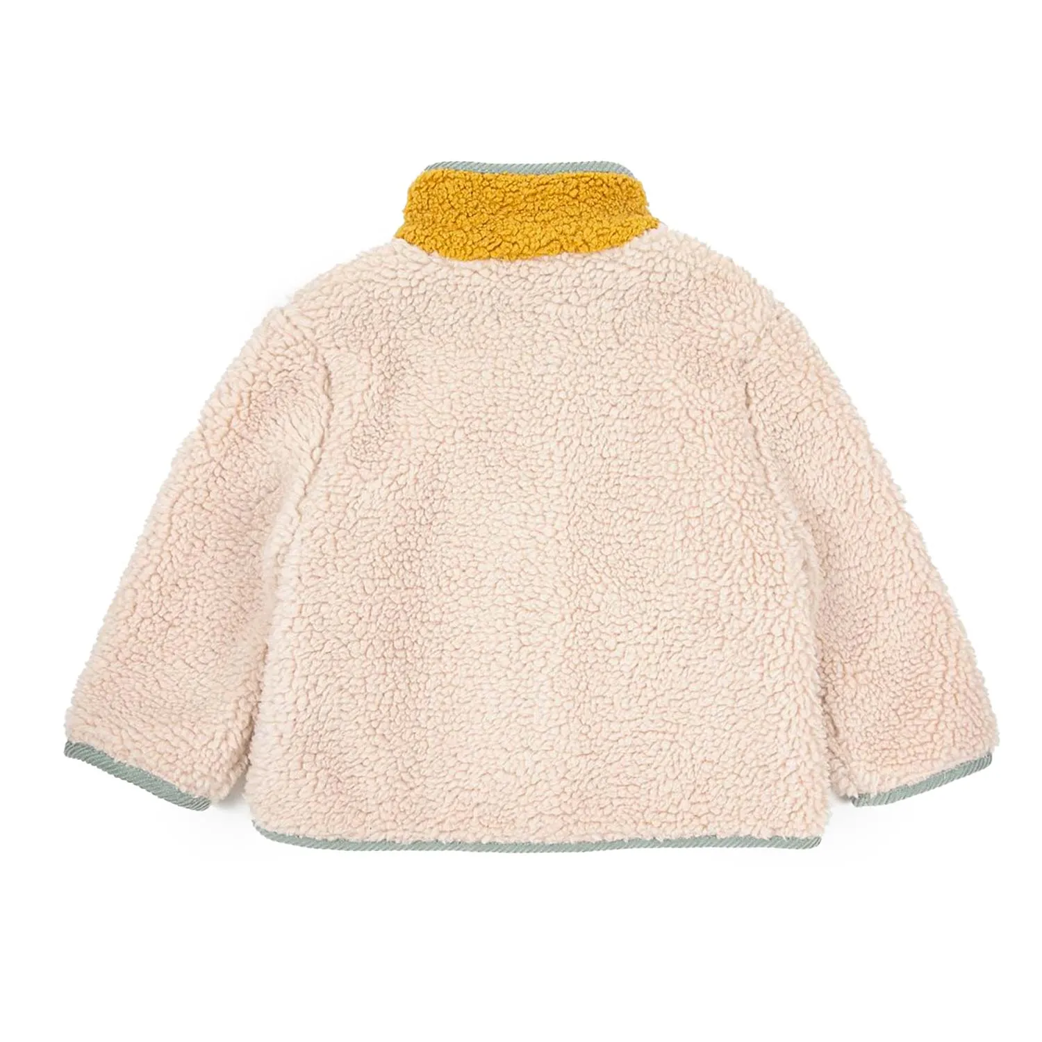 Bobo Choses Bc Cream And Multicolor Teddy Jacket For Toddlers