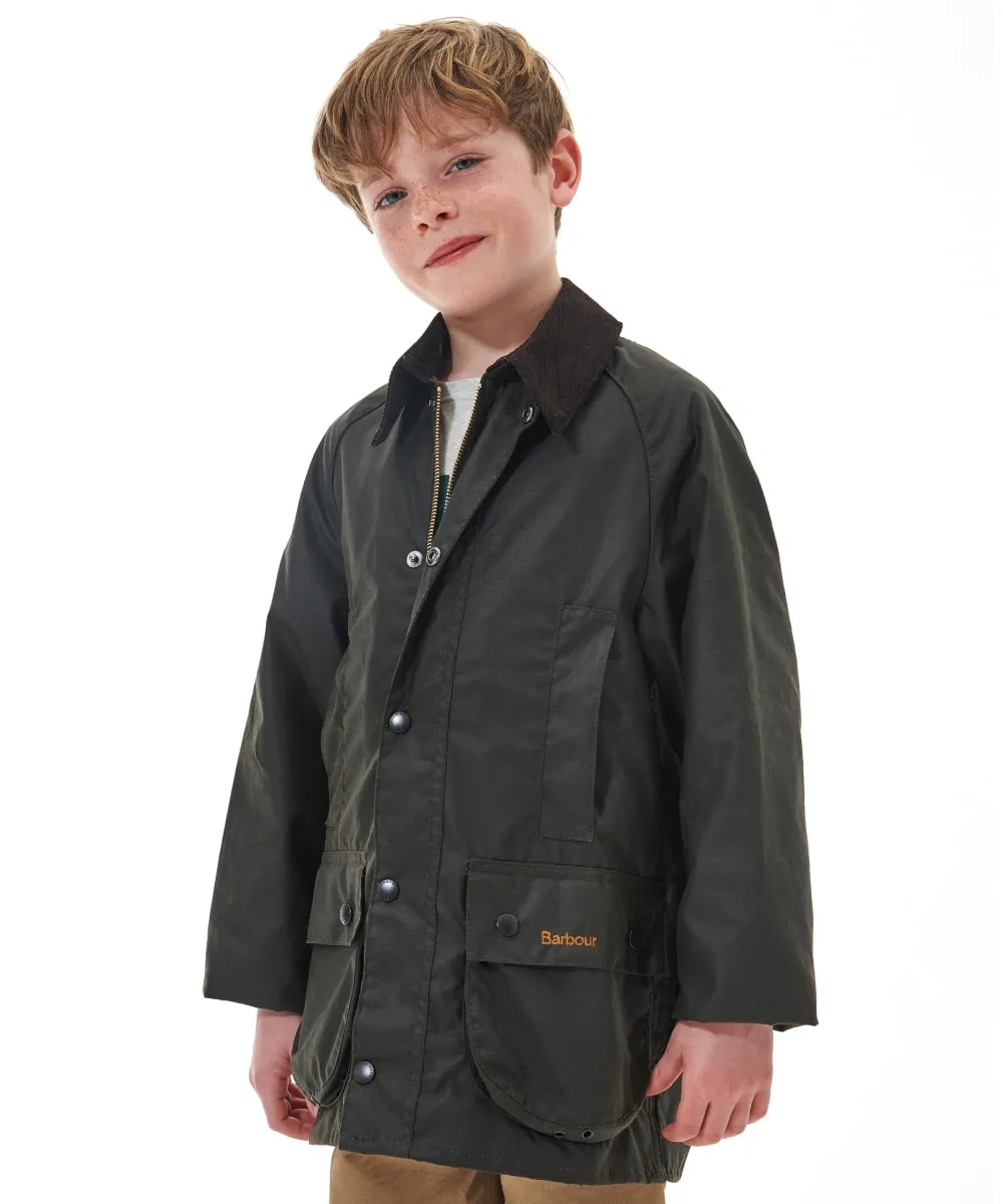 Boy's Barbour Classic Beaufort Waxed Jacket, 2-9yrs