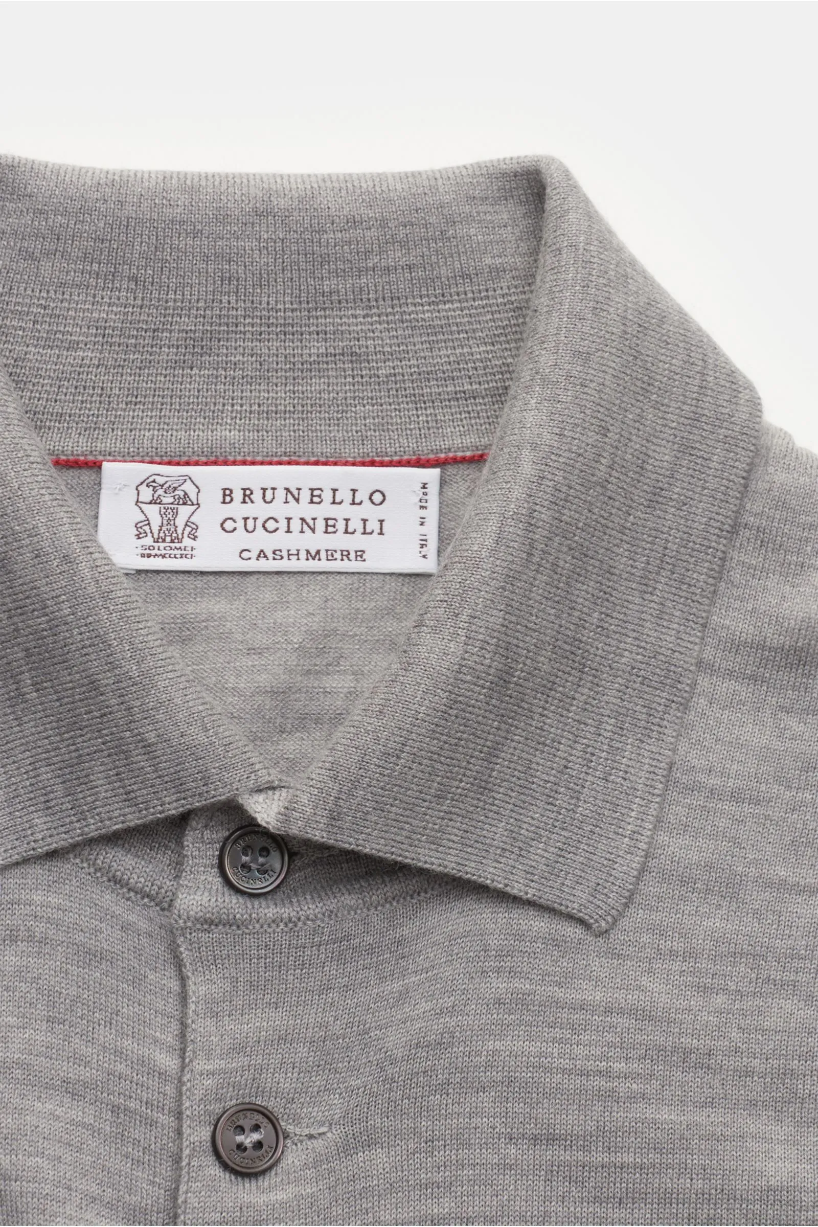 BRUNELLO CUCINELLI knit polo grey