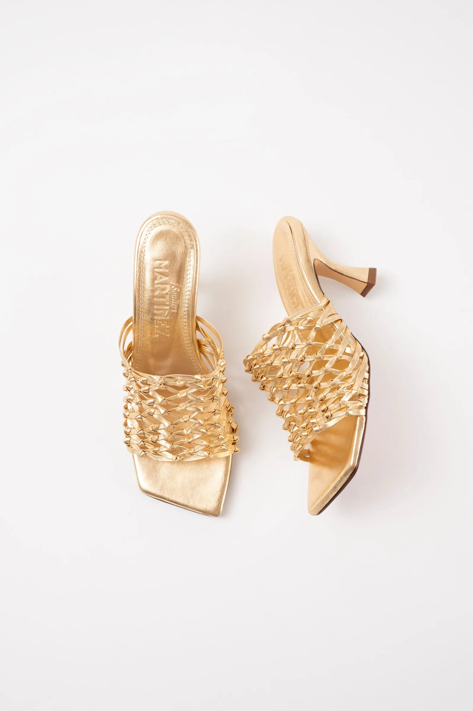 CABO - Gold Woven Leather Sandals