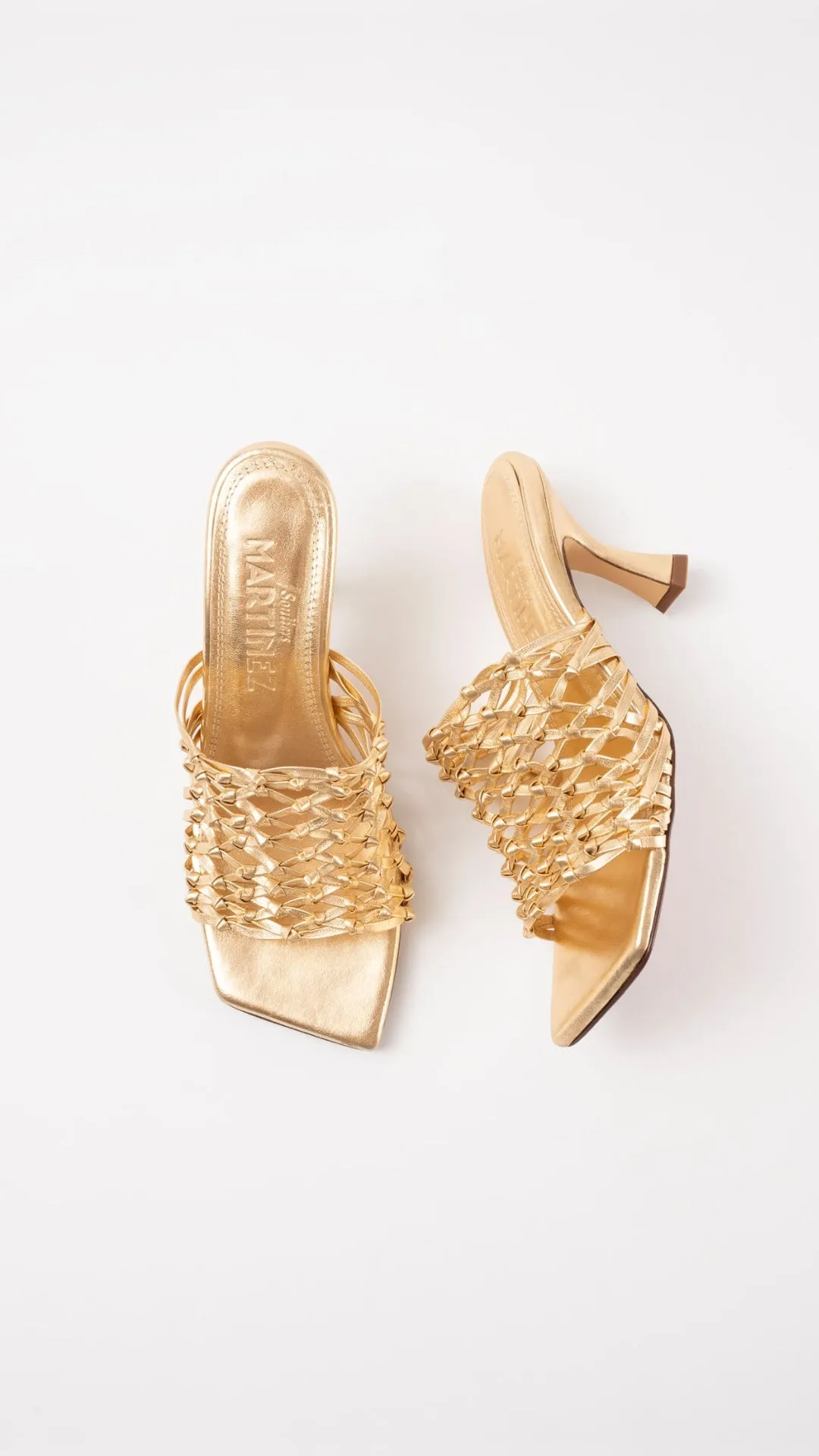 CABO - Gold Woven Leather Sandals