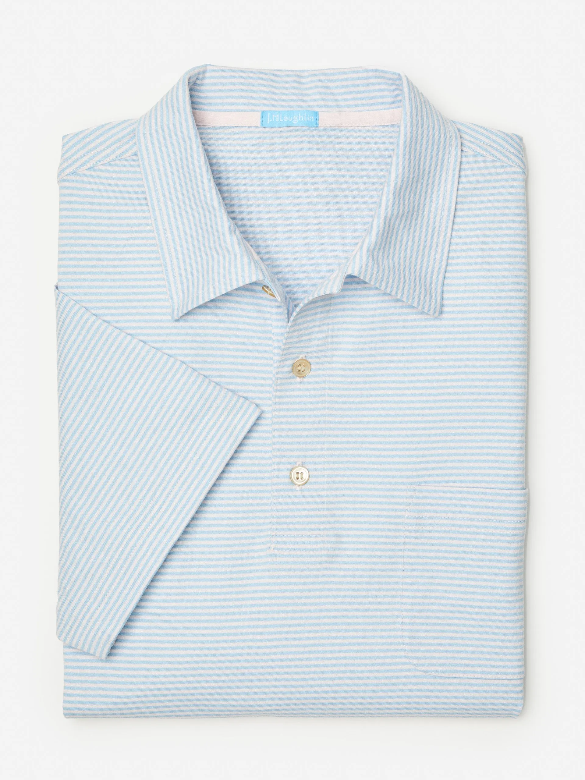 Callahan Cotton Polo in Stripe