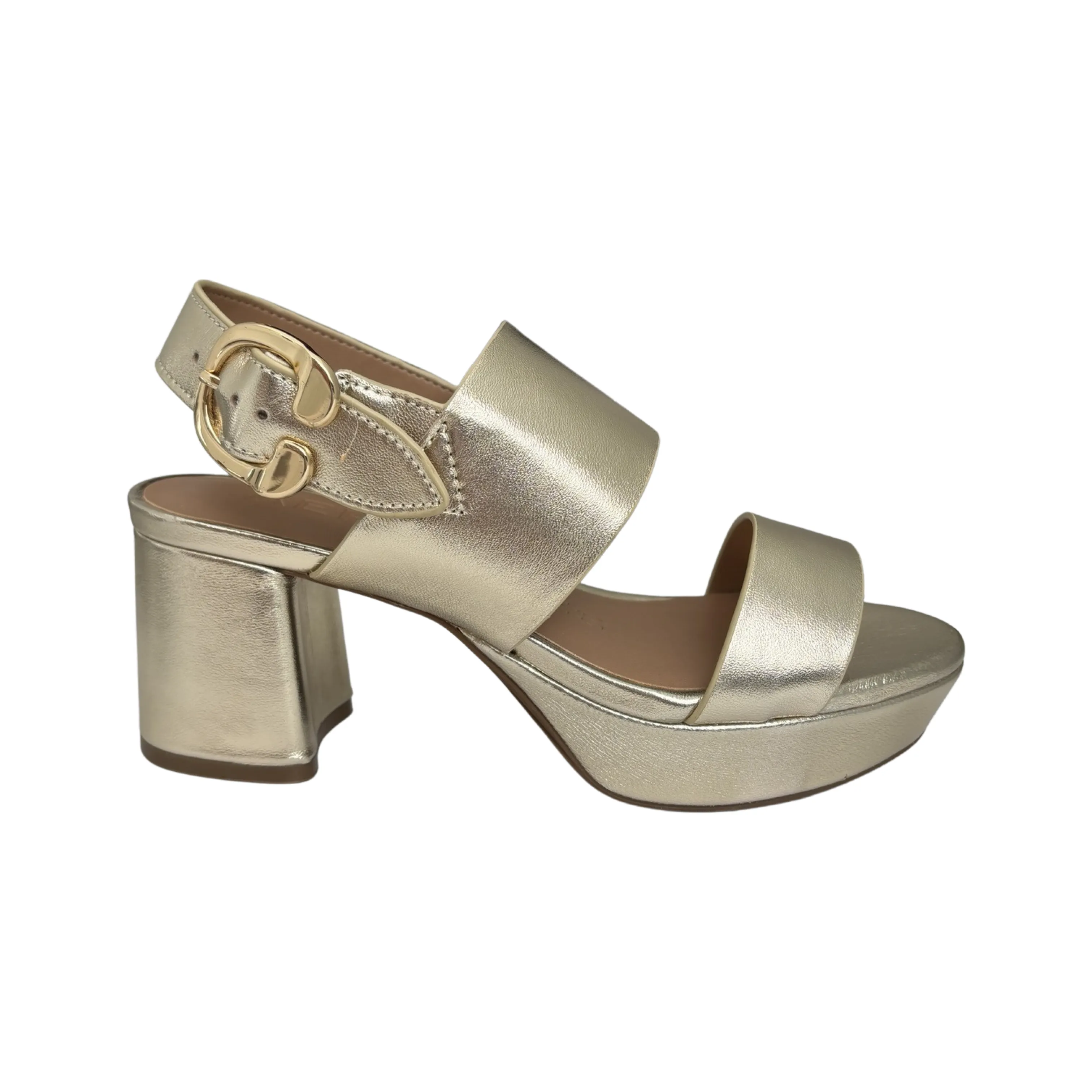 Camera Gold Metallic Sandal