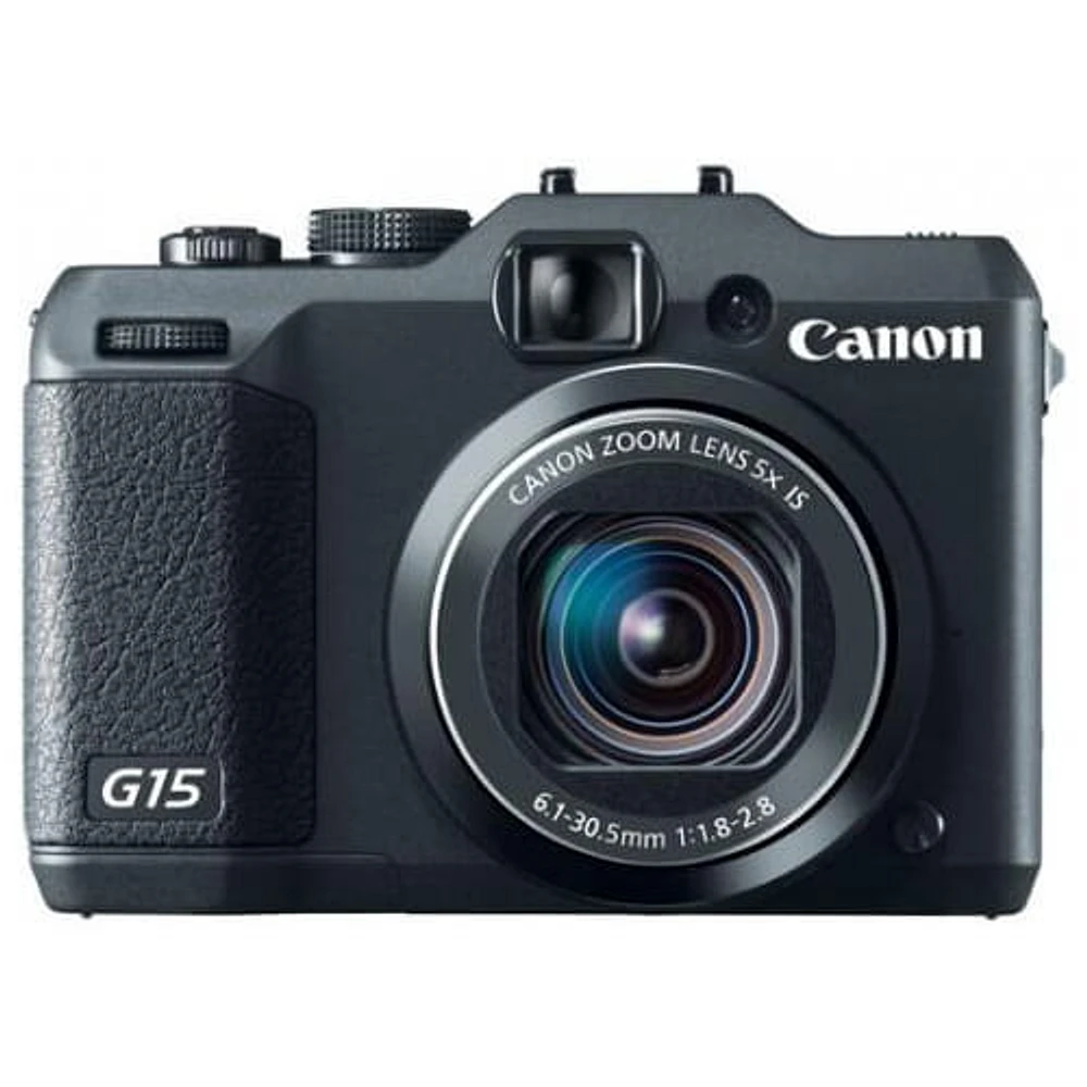 Canon 6350B001 PowerShot 12.0 Megapixel Digital Camera (Black) - OPEN BOX G15 PowerShot G15 | Electronic Express