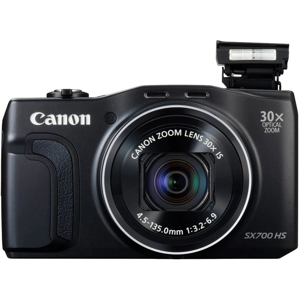 Canon 9338B001 PowerShot SX700 16.1MP 30x Zoom Black Digital Camera SX700BK | Electronic Express