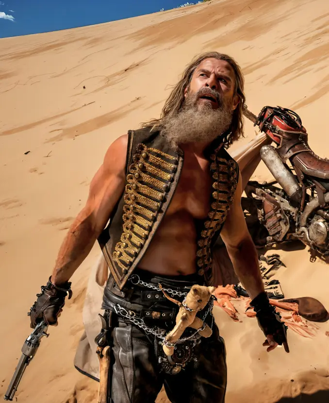 Chris Hemsworth Furiosa A Mad Max Saga Brown Vest