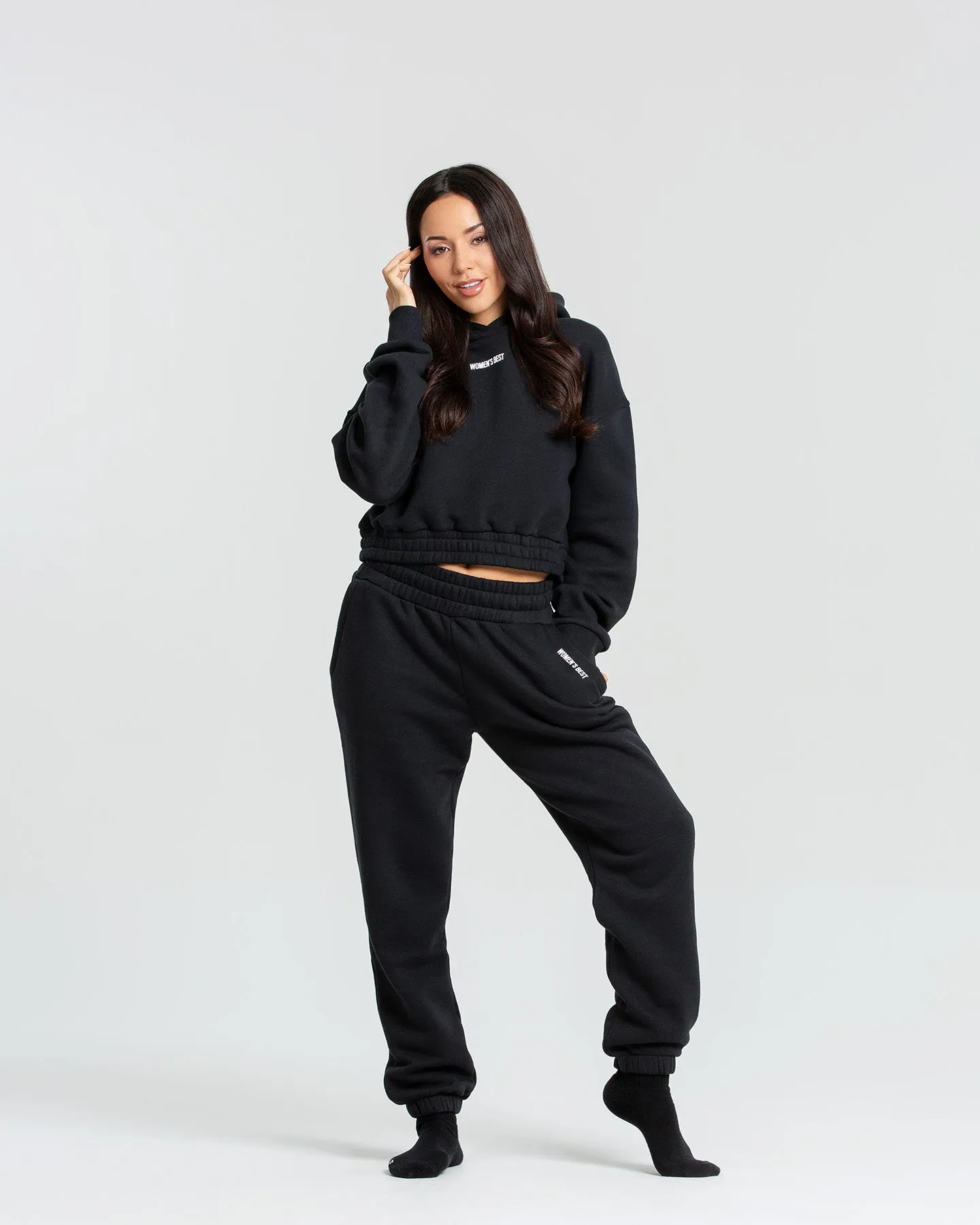 Comfort Cropped Hoodie | Black