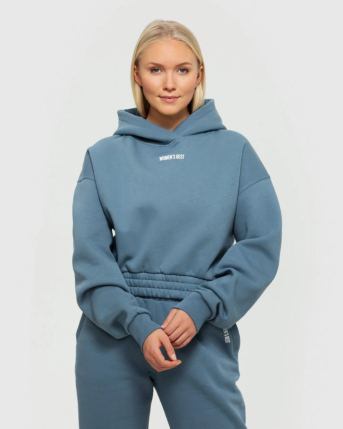 Comfort Cropped Hoodie | Smoke Blue