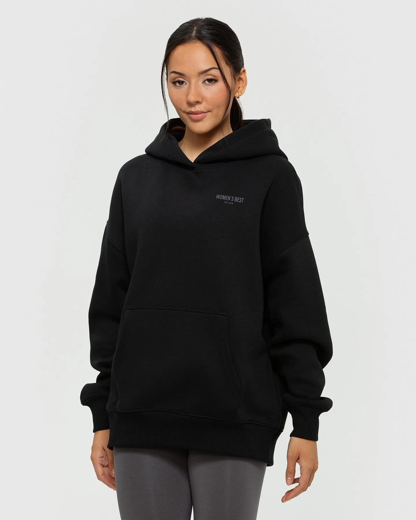 Comfort Oversized Graphic Hoodie | Black