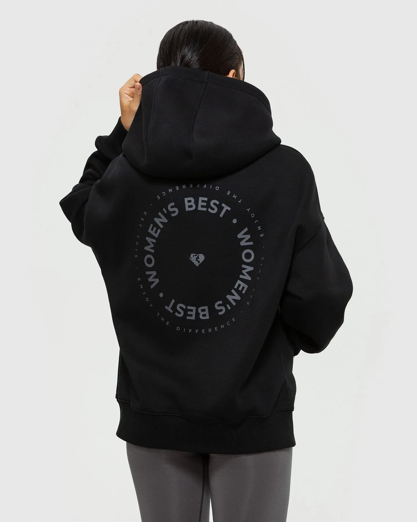 Comfort Oversized Graphic Hoodie | Black