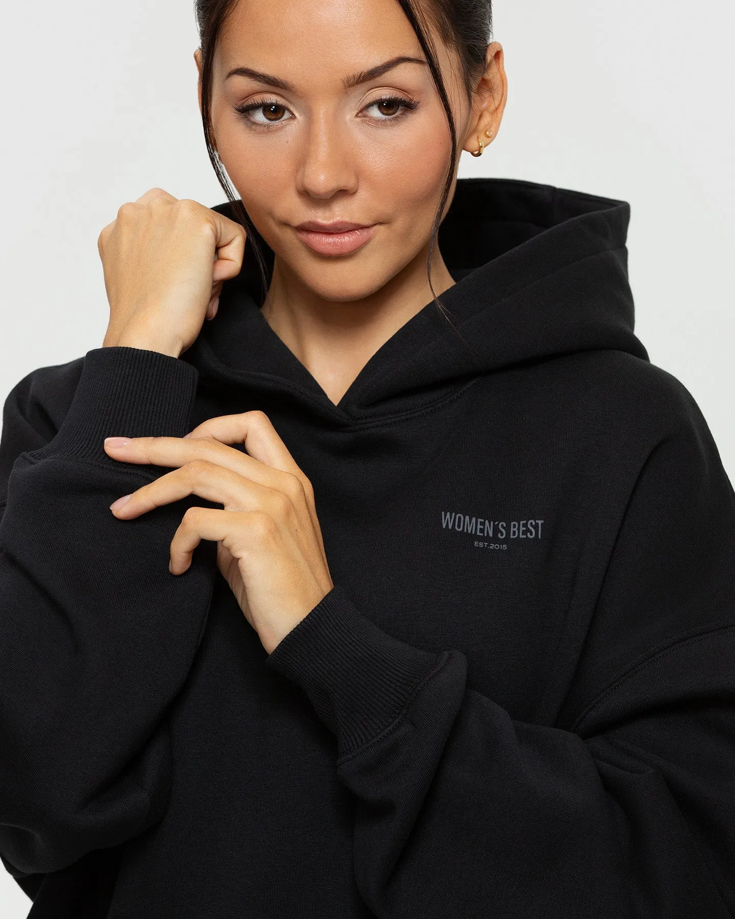 Comfort Oversized Graphic Hoodie | Black