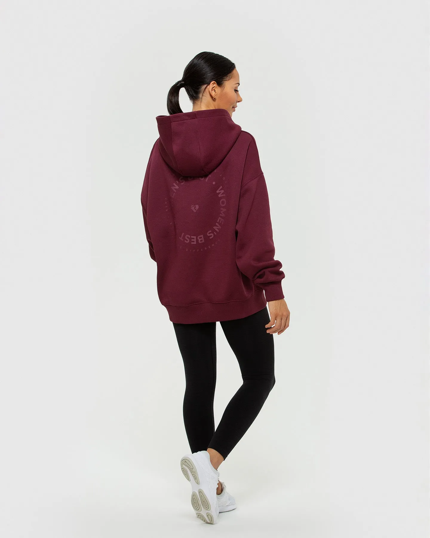 Comfort Oversized Graphic Hoodie | Dark Cherry