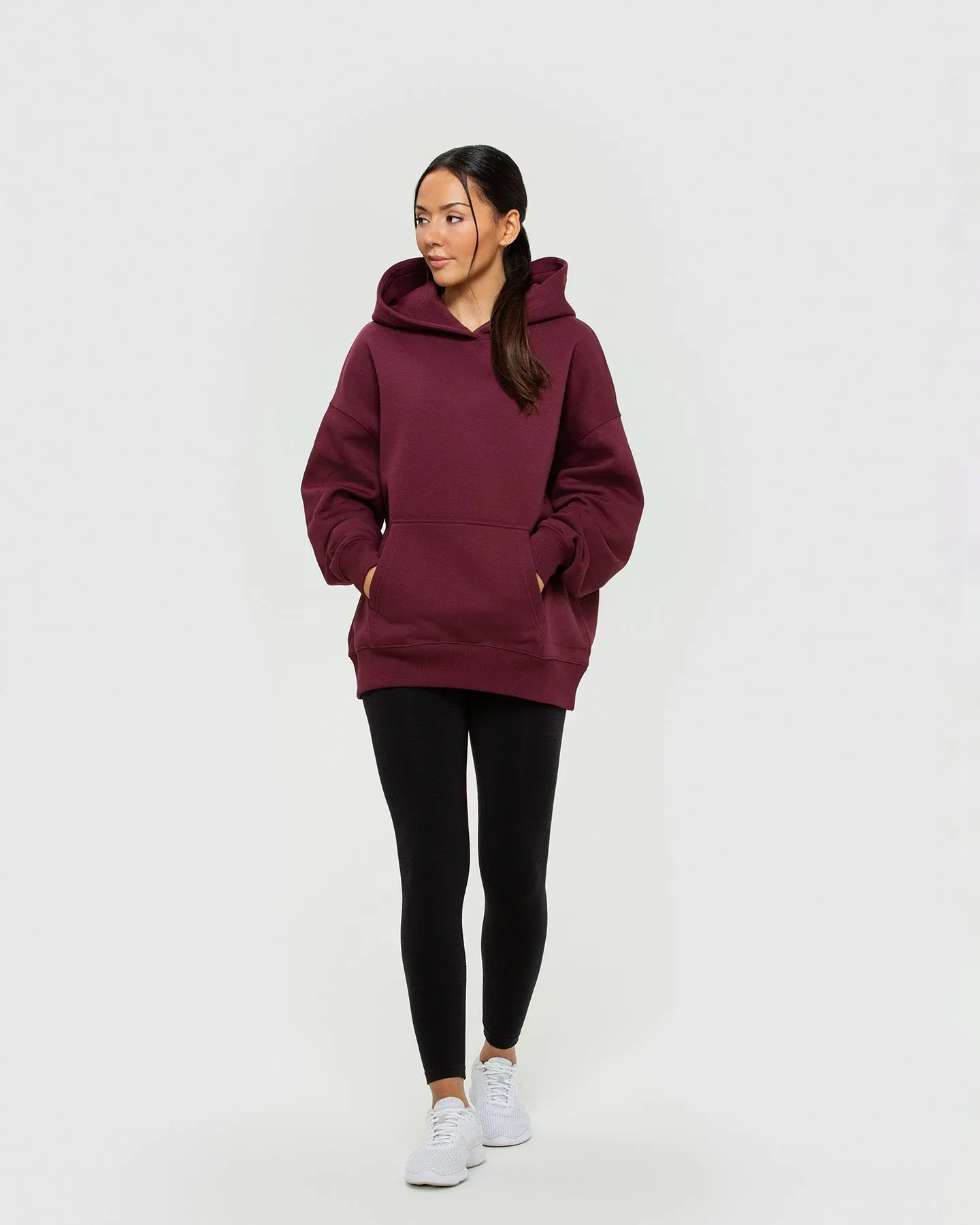 Comfort Oversized Graphic Hoodie | Dark Cherry