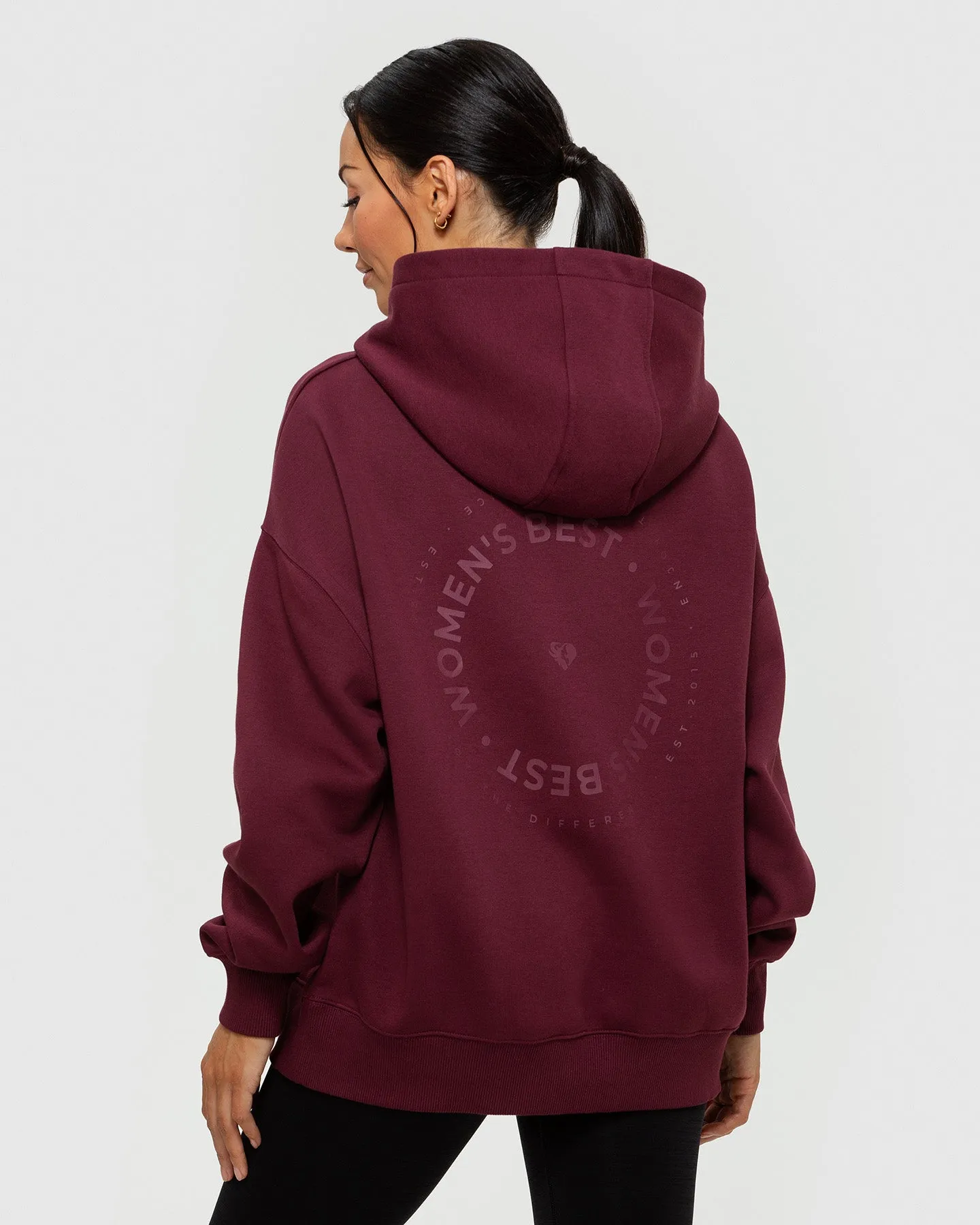 Comfort Oversized Graphic Hoodie | Dark Cherry