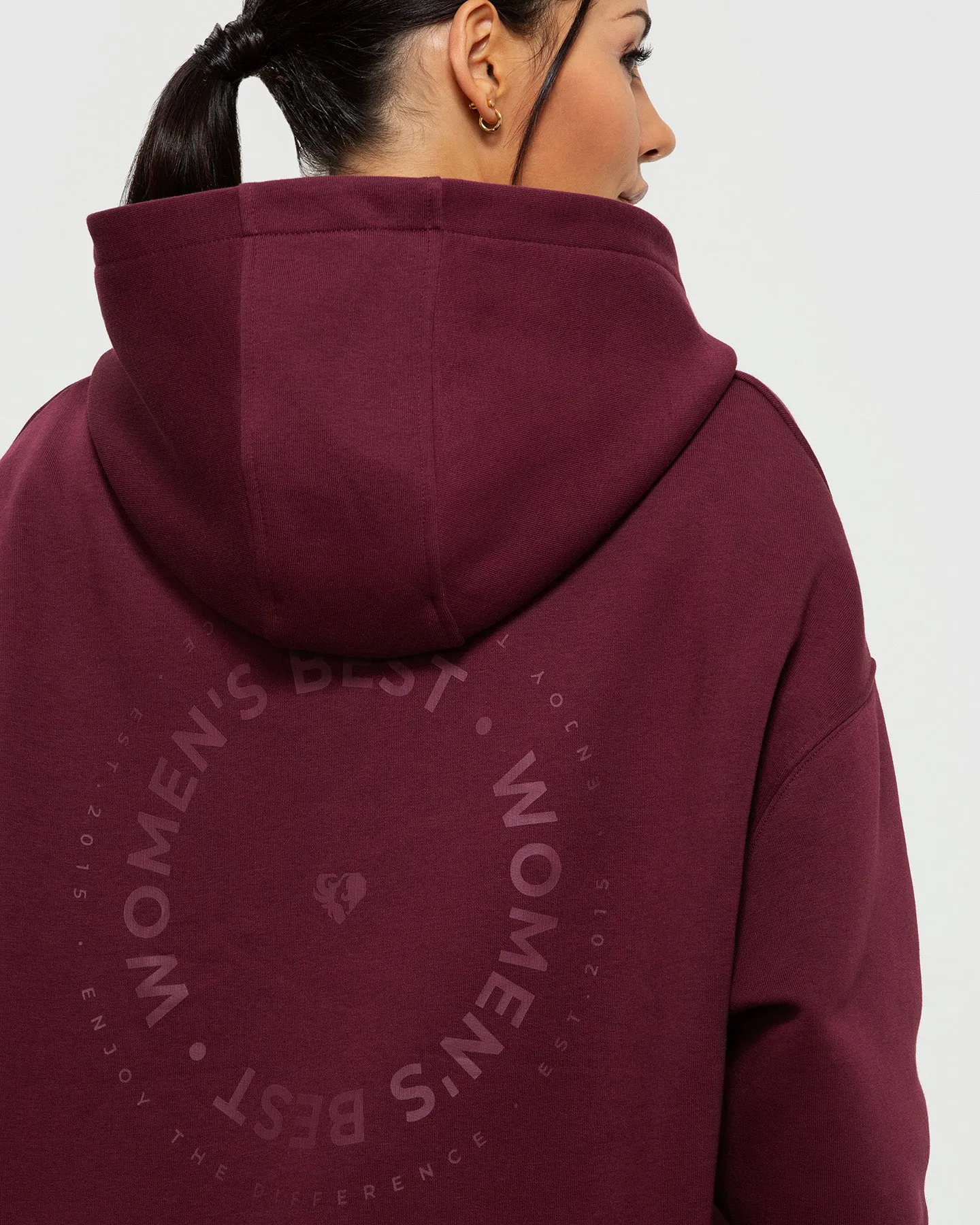 Comfort Oversized Graphic Hoodie | Dark Cherry