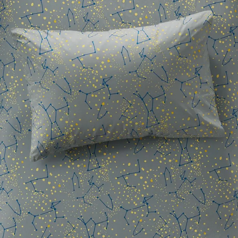 Crate&Barrel Organic Constellation Kids Pillowcase