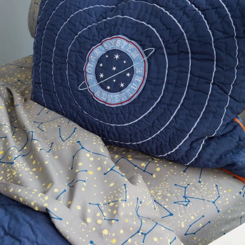 Crate&Barrel Organic Constellation Kids Pillowcase