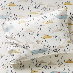 Crate&Barrel Stay Cool Adventure Organic Cotton Patterned Kids Pillowcase