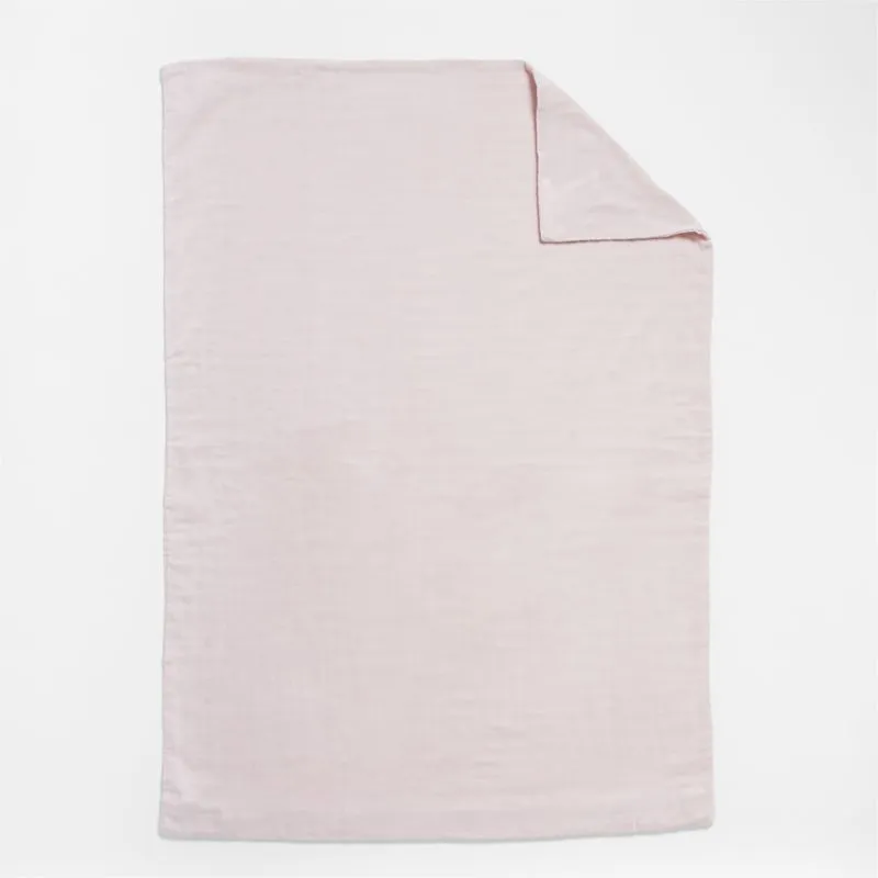 Crate&Barrel Supersoft Lilac Rose Organic Cotton Gauze Toddler Duvet Cover