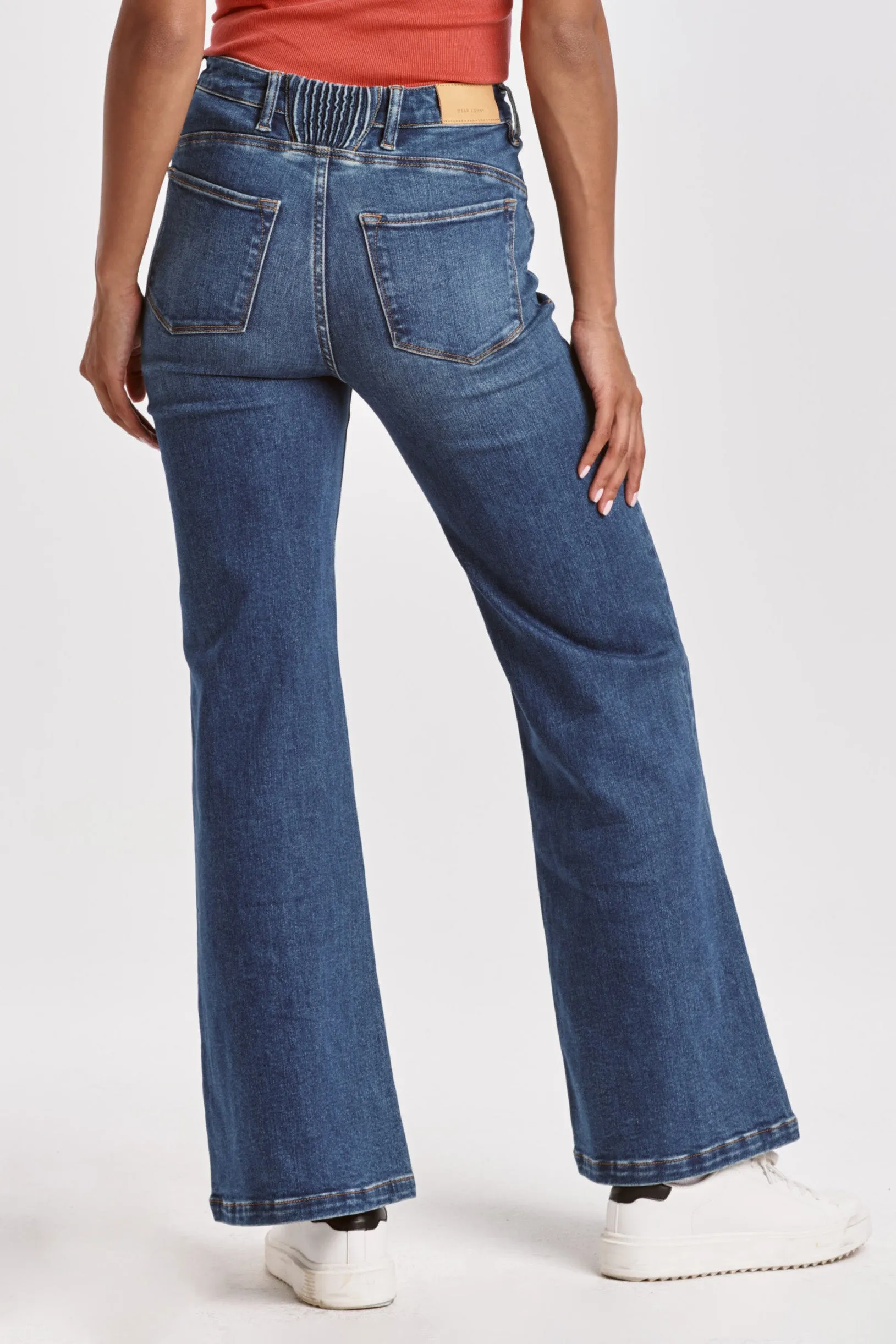 Dear John Fiona Super High Rise Wide Leg Jeans in Tempo