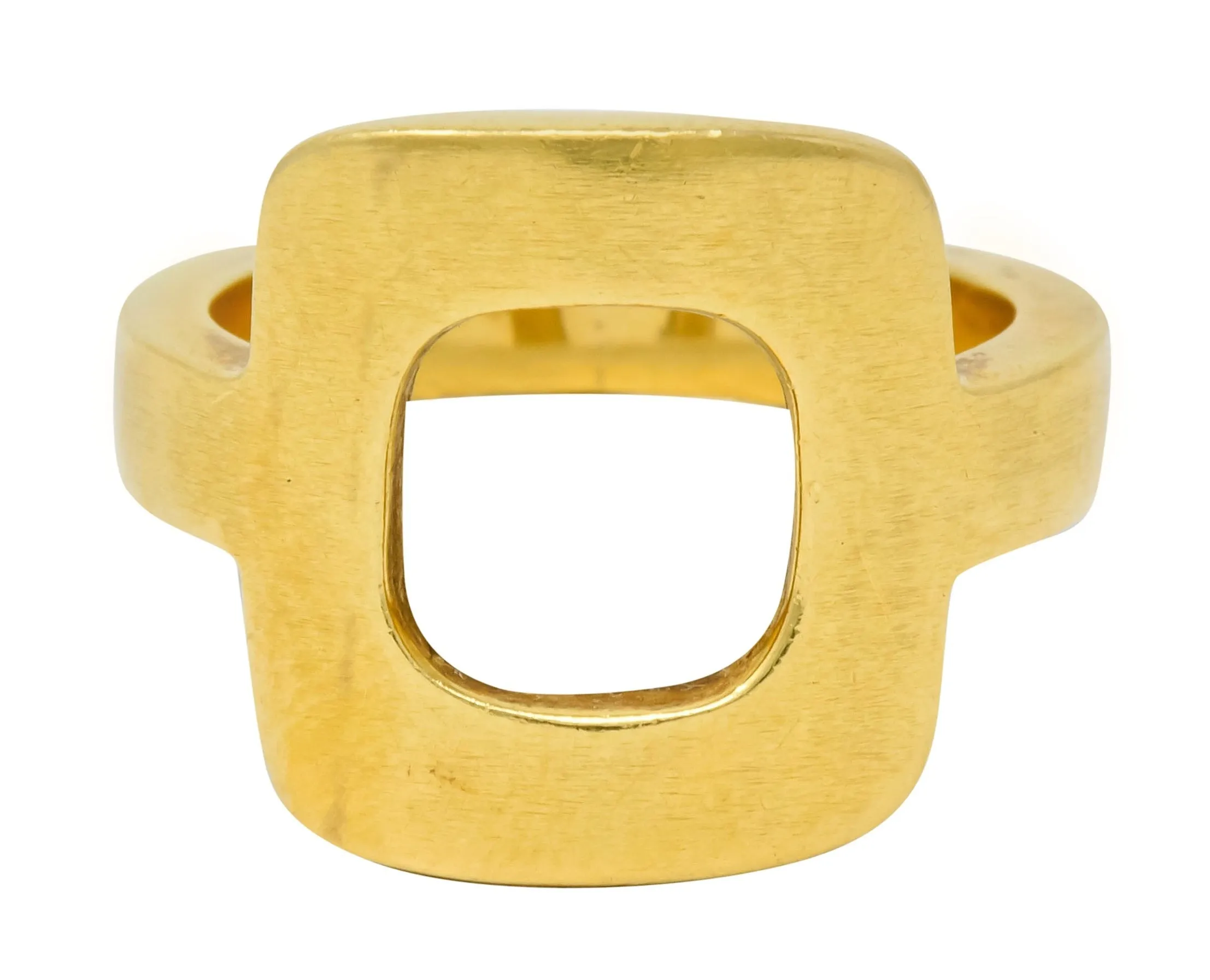 Dinh Van Cartier Modernist 18 Karat Yellow Gold Cushion Ring