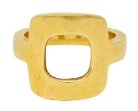 Dinh Van Cartier Modernist 18 Karat Yellow Gold Cushion Ring