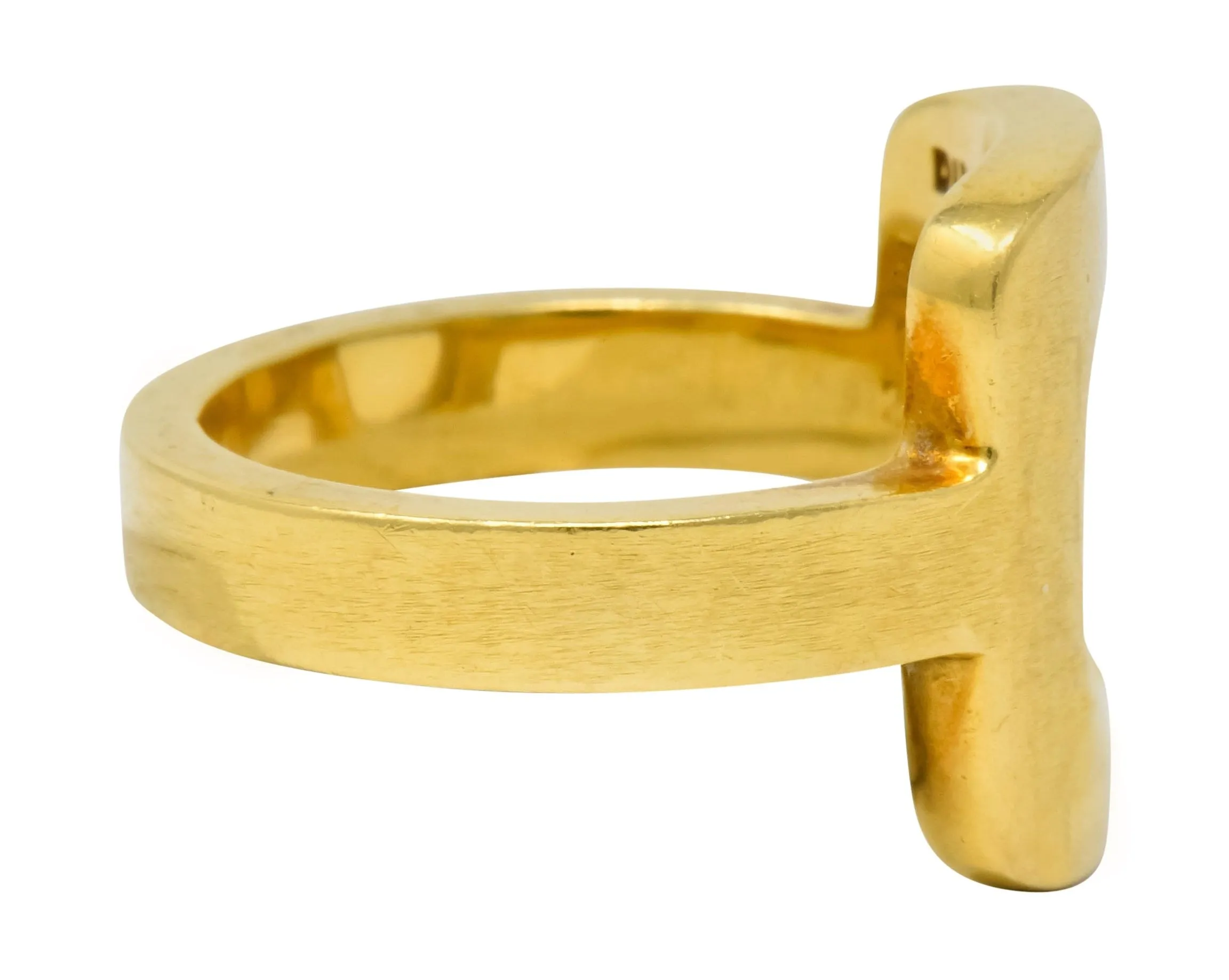 Dinh Van Cartier Modernist 18 Karat Yellow Gold Cushion Ring