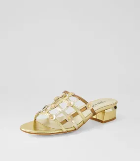 DJANGO & JULIETTE Tychy Gold Multi Leather Mules