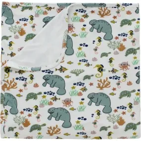 Emerson and Friends Manatee Luxury Bamboo Blanket