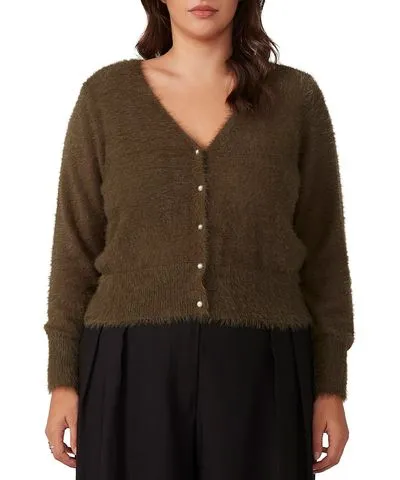 Estelle Plus Camille V Neck Cardigan