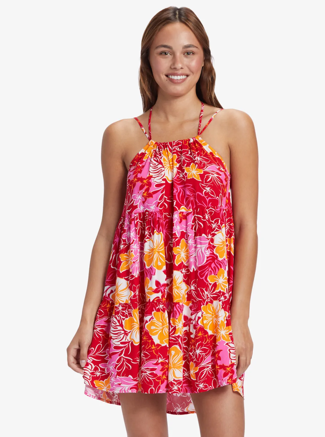 Evening Breeze Printed Tent Dress - Hilo Hibiscus