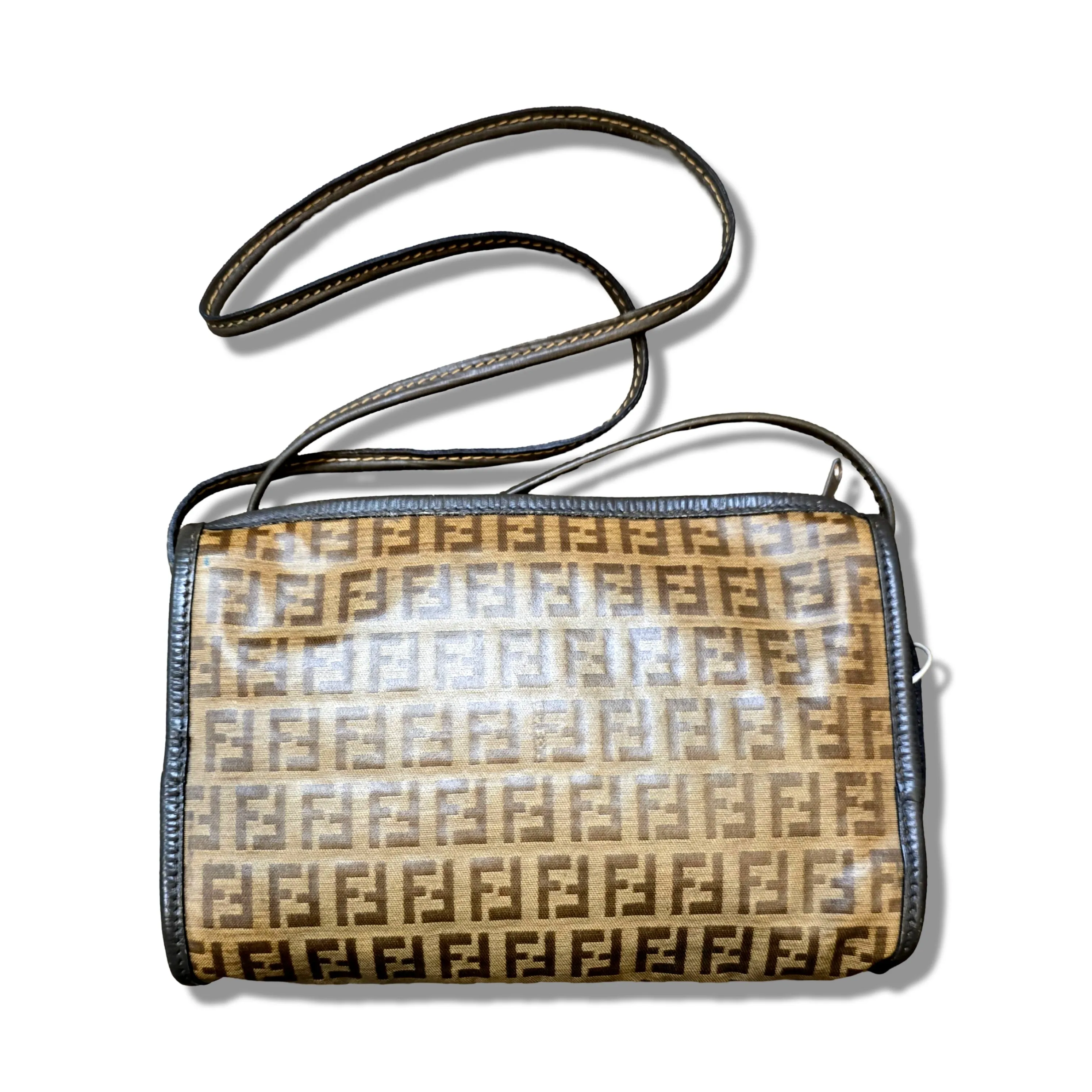 Fendi Zucchino Coated Canvas Crossbody Bag