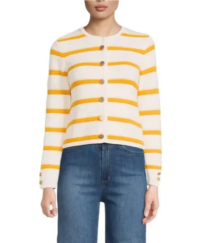 French Connection Marloe Stripe Cardigan In Summer